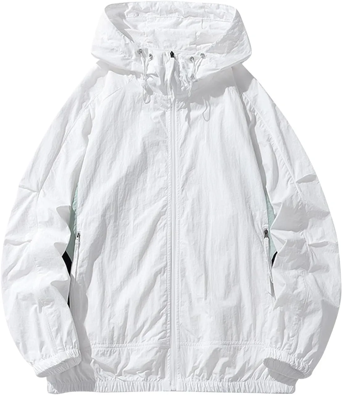 Trench Coat Men Hooded Poncho Outerwear Waterproof Work Lightweight Outerwear
