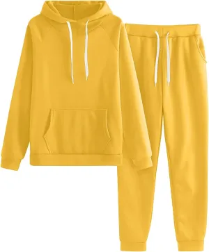 Two Piece Lounge Set for Women Plus Size Sweat Suits for Women Couture Tracksuit Womens Set Fall Two Piece Sets for Women 2024 Cozy Sets for Women Clothing Two Piece Sets for Women D-Yellow