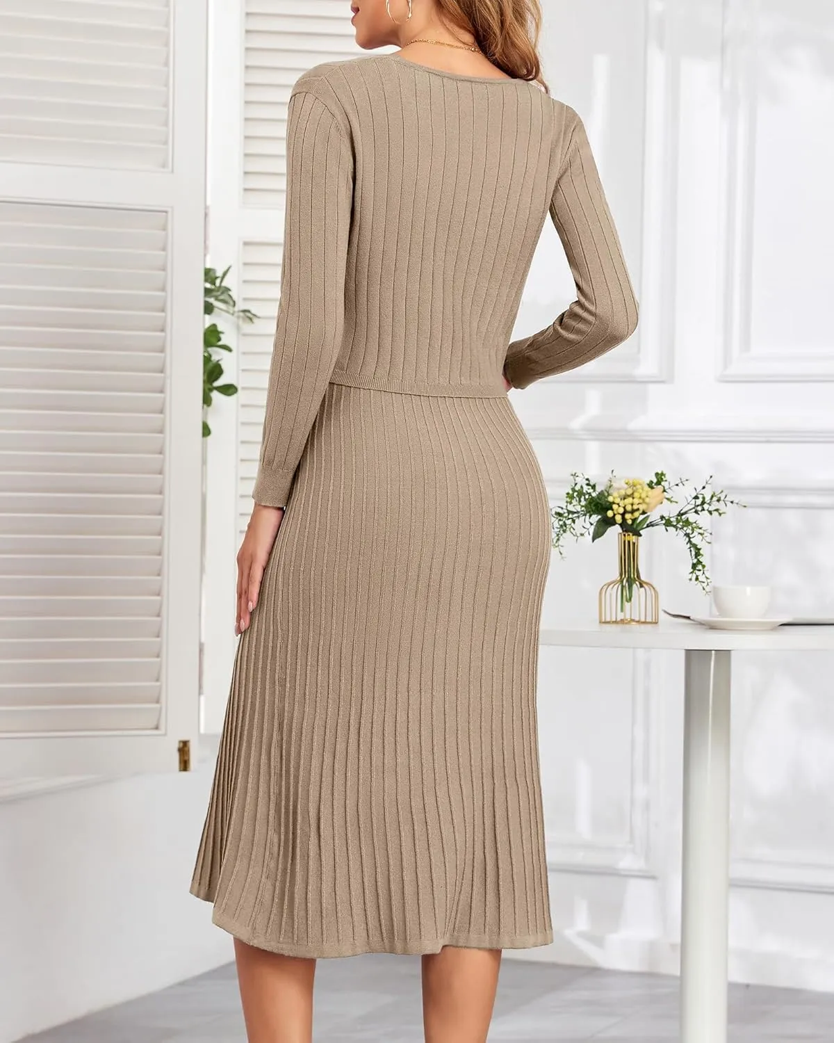 V FOR CITY Maternity Dress for Baby Shower Pregnancy Photoshoot Midi Bodycon Pleated A-Line Cropped Cardigan 2 Piece Sets