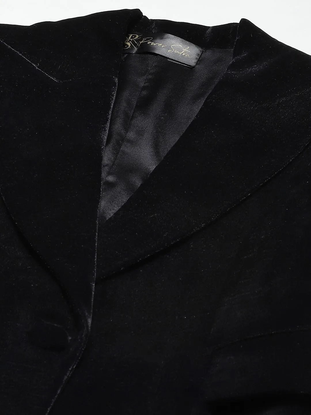Velvet Pant Suit - Black