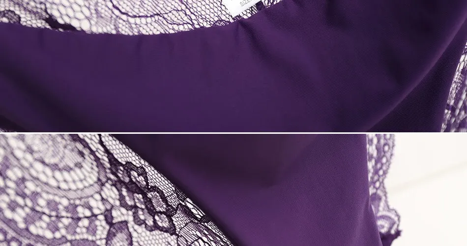 VenusFox Women's sexy seamless cotton lace panties Plus Size
