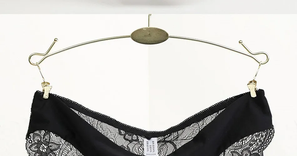 VenusFox Women's sexy seamless cotton lace panties Plus Size
