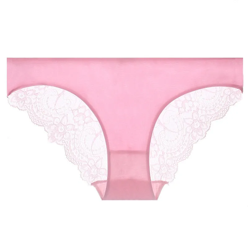 VenusFox Women's sexy seamless cotton lace panties Plus Size