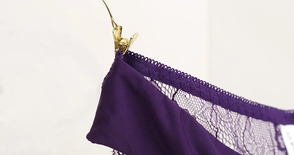 VenusFox Women's sexy seamless cotton lace panties Plus Size