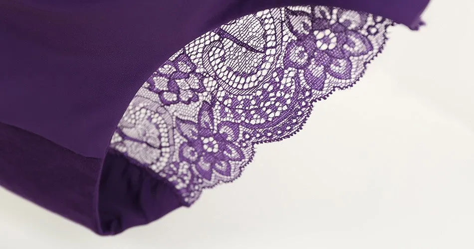 VenusFox Women's sexy seamless cotton lace panties Plus Size