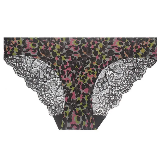 VenusFox Women's sexy seamless cotton lace panties Plus Size