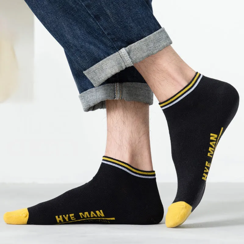 Wide Calf Letter Pattern Cotton Socks(3 Pairs)