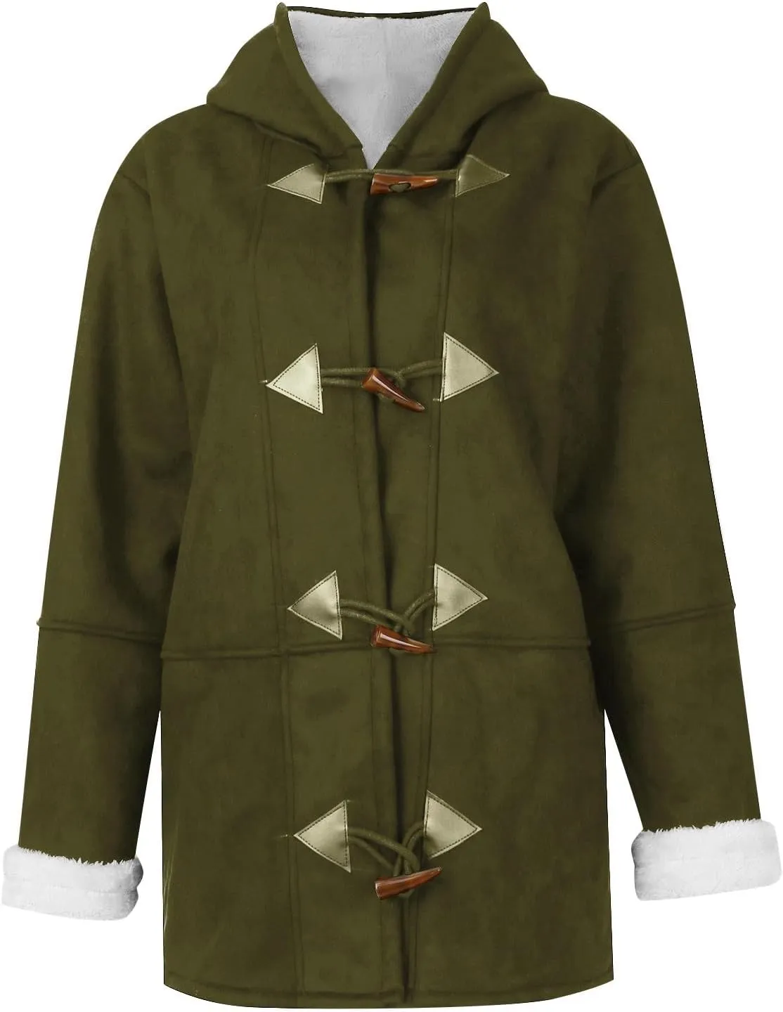 Winter Coats for Women 2023,Fuzzy Fleece Lined Sherpa Jacket Lapel Button Down Long Warm Parka Outerwear