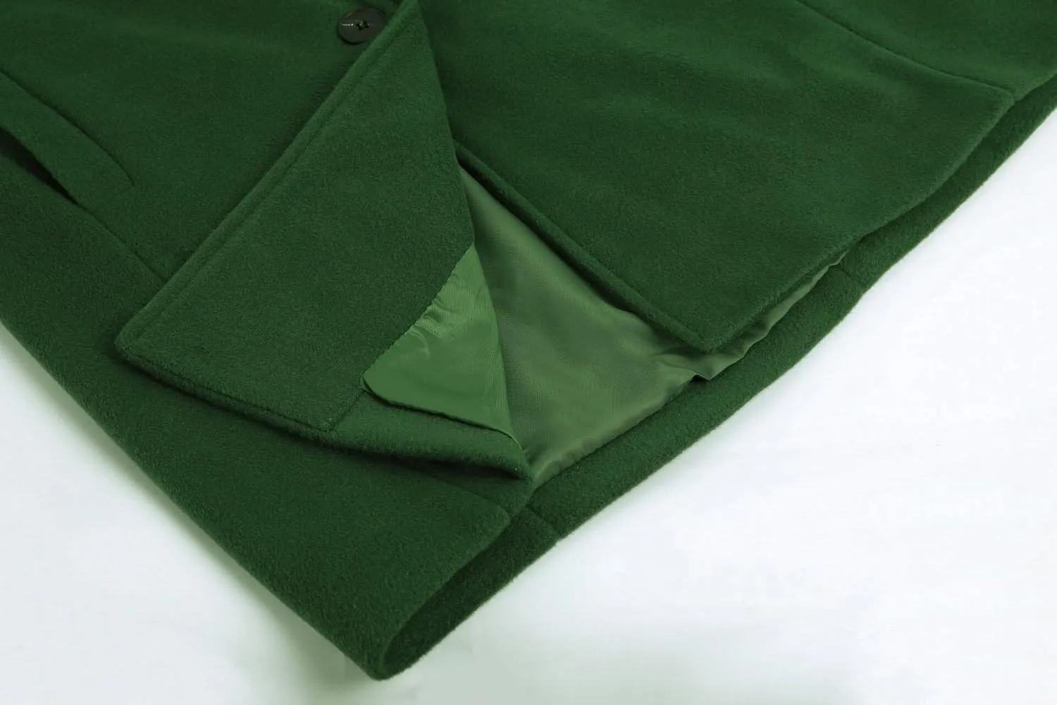 Winter Coats for Women Thicken Wool Blend Stand Collar Jacket Casual Single Breasted Trench Coat Mid Long Pea Coat
