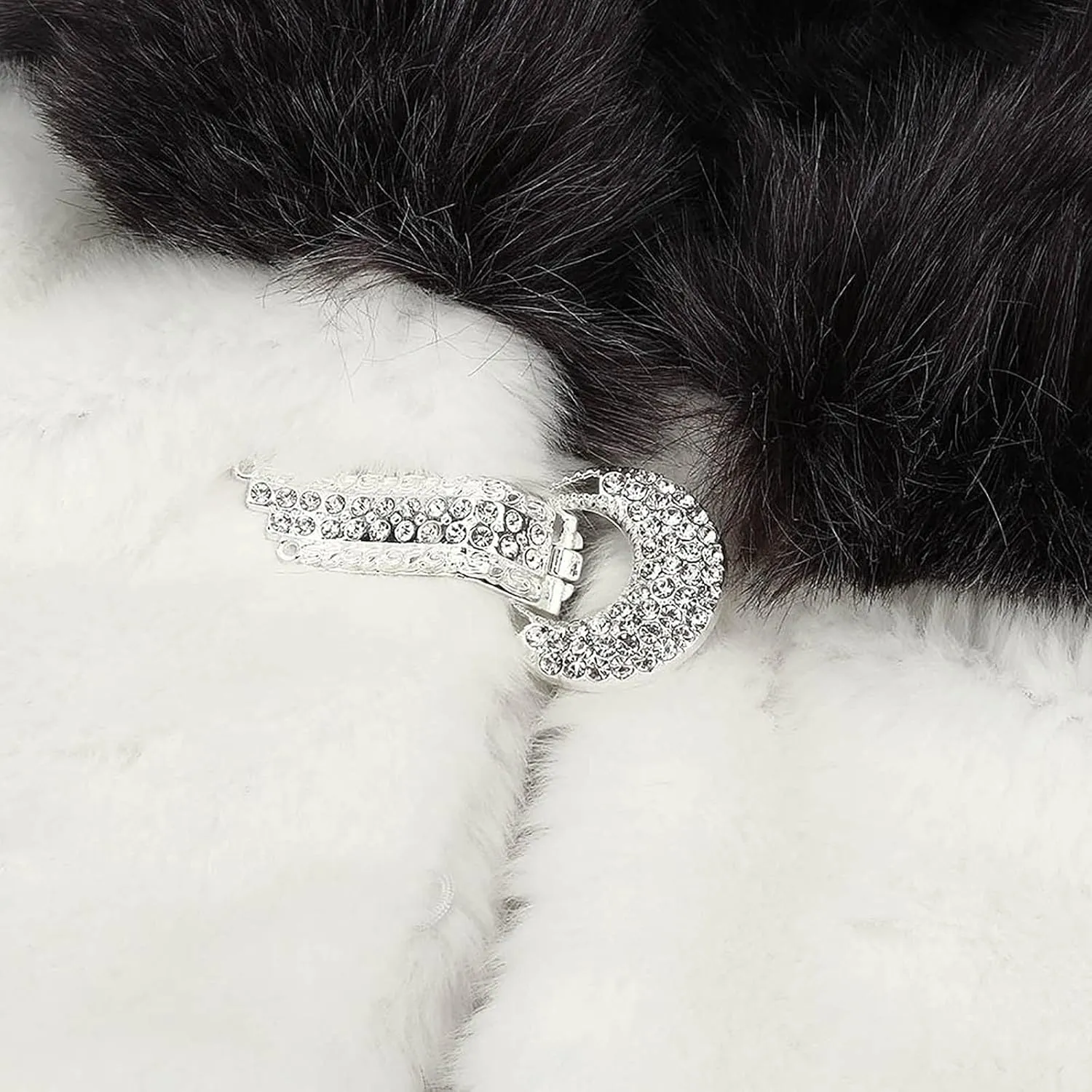 Women Bride Wedding Party Jacket Faux Fur Coats Fleece Fuzzy Overcoat Winter Thick Hooded Jackets Open Front Cardigan
