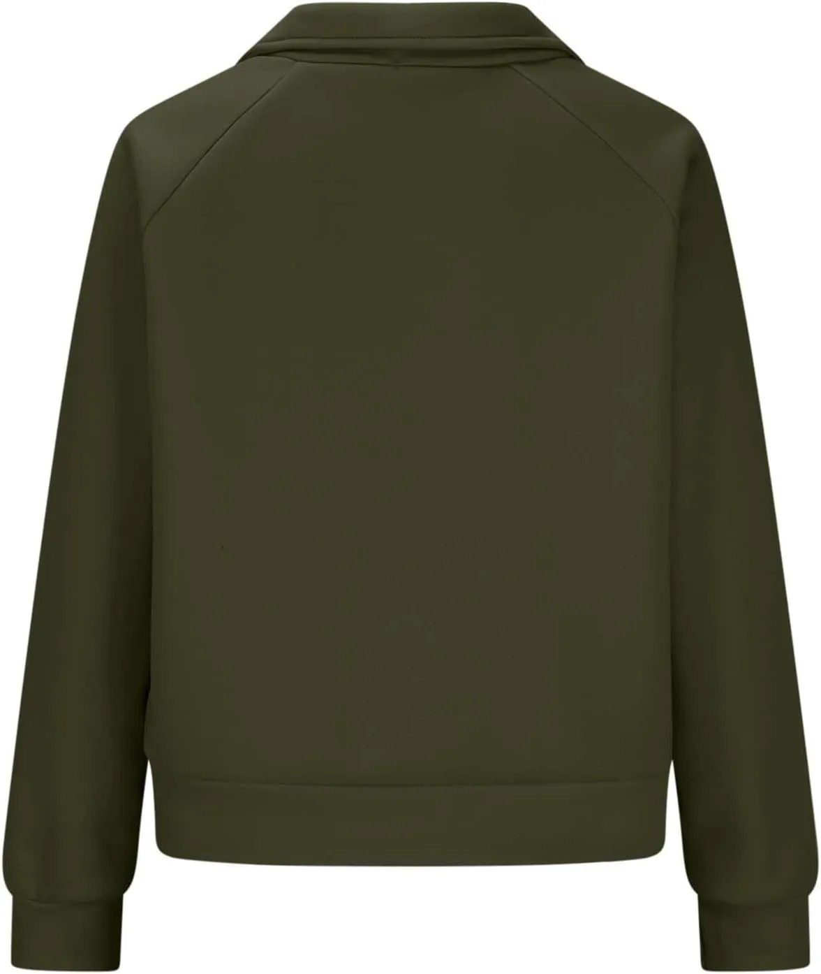 Women Casual Half Zip Sweatshirts 2024 Fall Trendy Long Sleeve Loose Tops Y2K Cropped Pullover Oversized Preppy Clothes