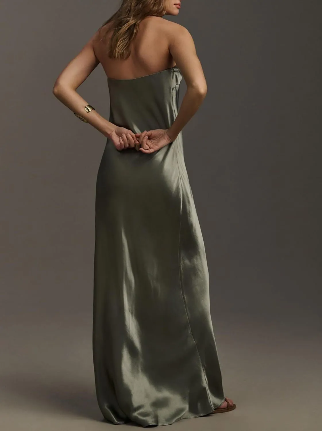 Women Floral Strapless Maxi Dress Y2K Bodycon Tube Long Dresses Sexy Party Formal Cocktail Beach Slit Dress