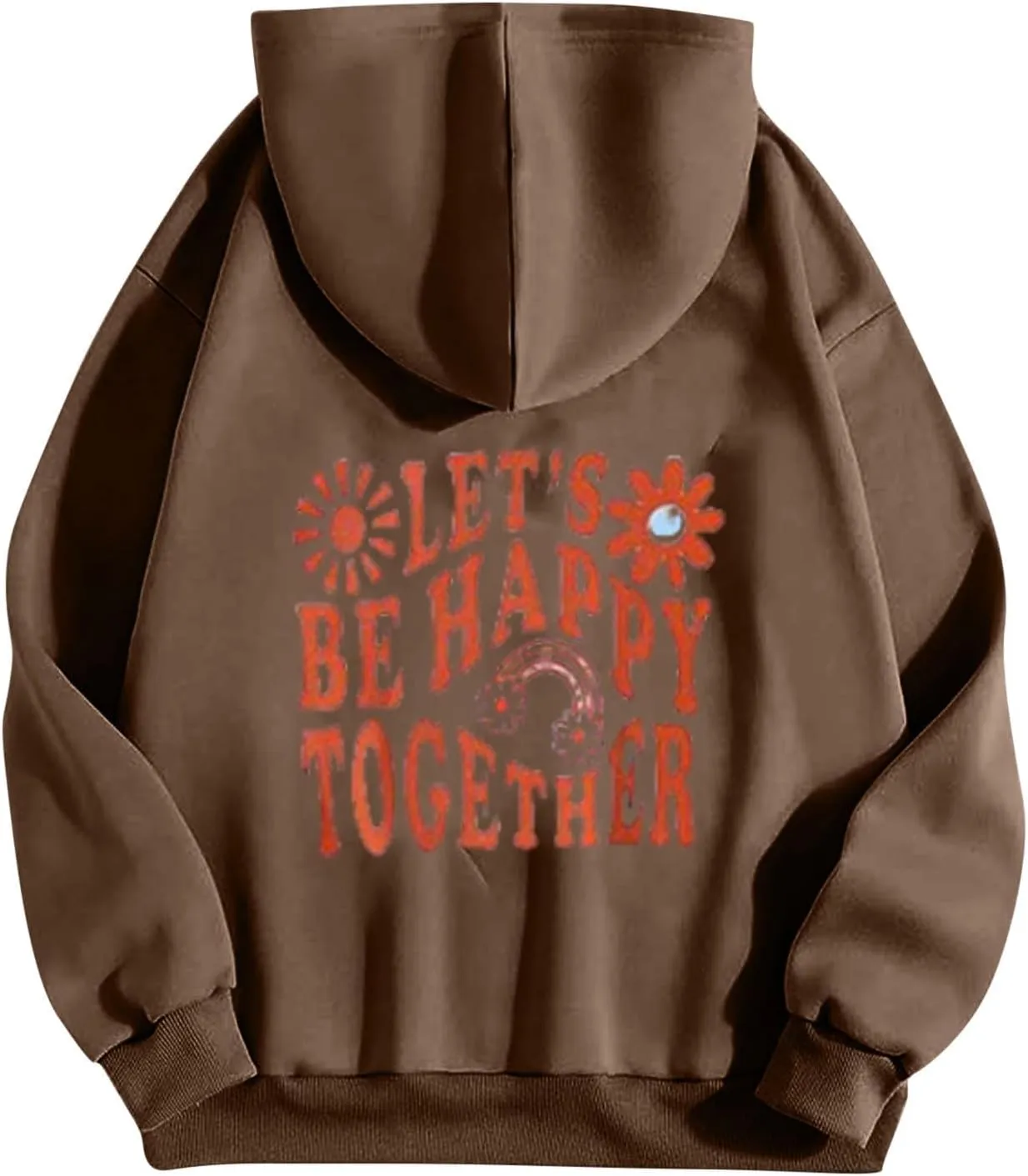 Women Letter Cute Hoodies Sweatshirts Long Sleeve Sweatshirt Graphic Pullover Tops Teen Girls Preppy School Clothes