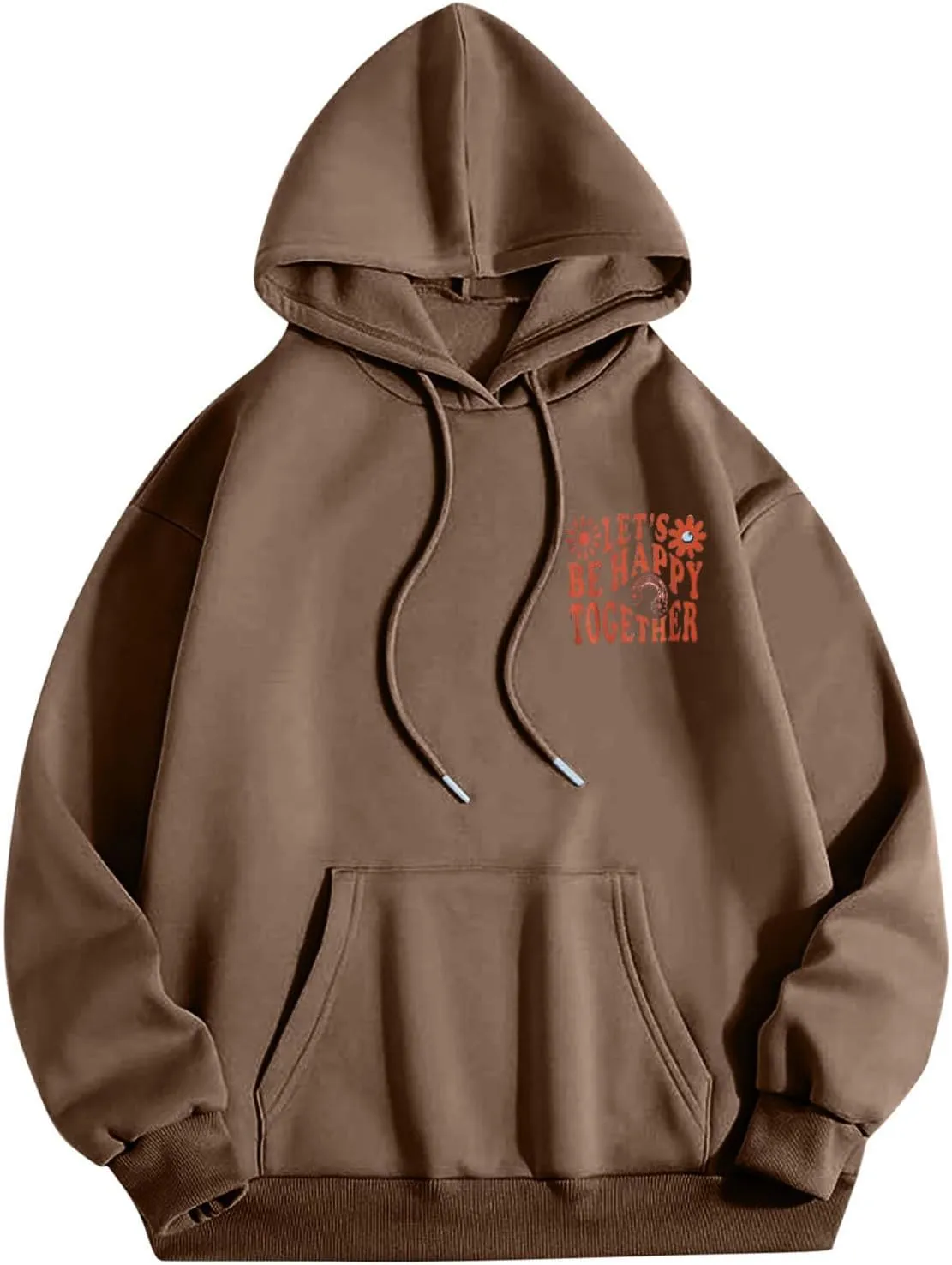 Women Letter Cute Hoodies Sweatshirts Long Sleeve Sweatshirt Graphic Pullover Tops Teen Girls Preppy School Clothes