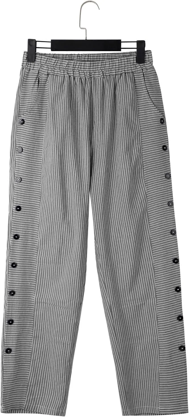 Women Summer Cotton Linen Palazzo Pants Cotton and Linen Casual Pants Comfy High Waisted Ladies Sweatpants Womens