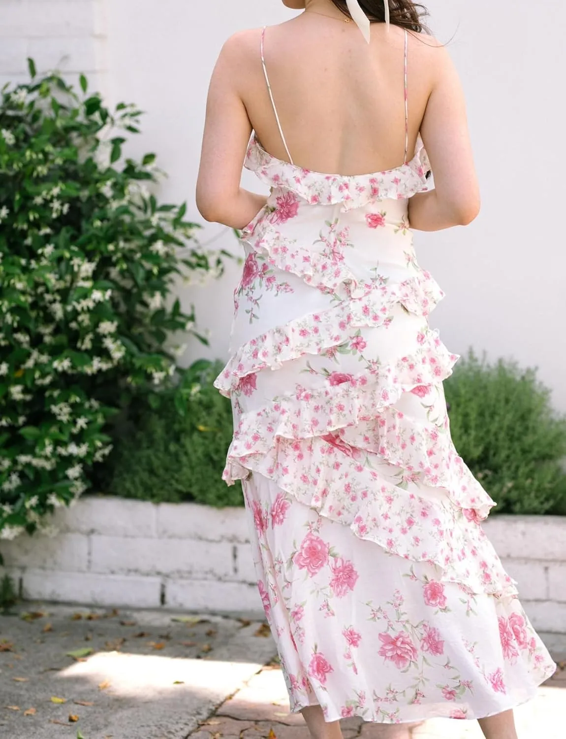 Women Summer Floral Bodycon Maxi Dress Halter Neck Sleeveless Backless Long Dresses Y2k Cocktail Party Sundress