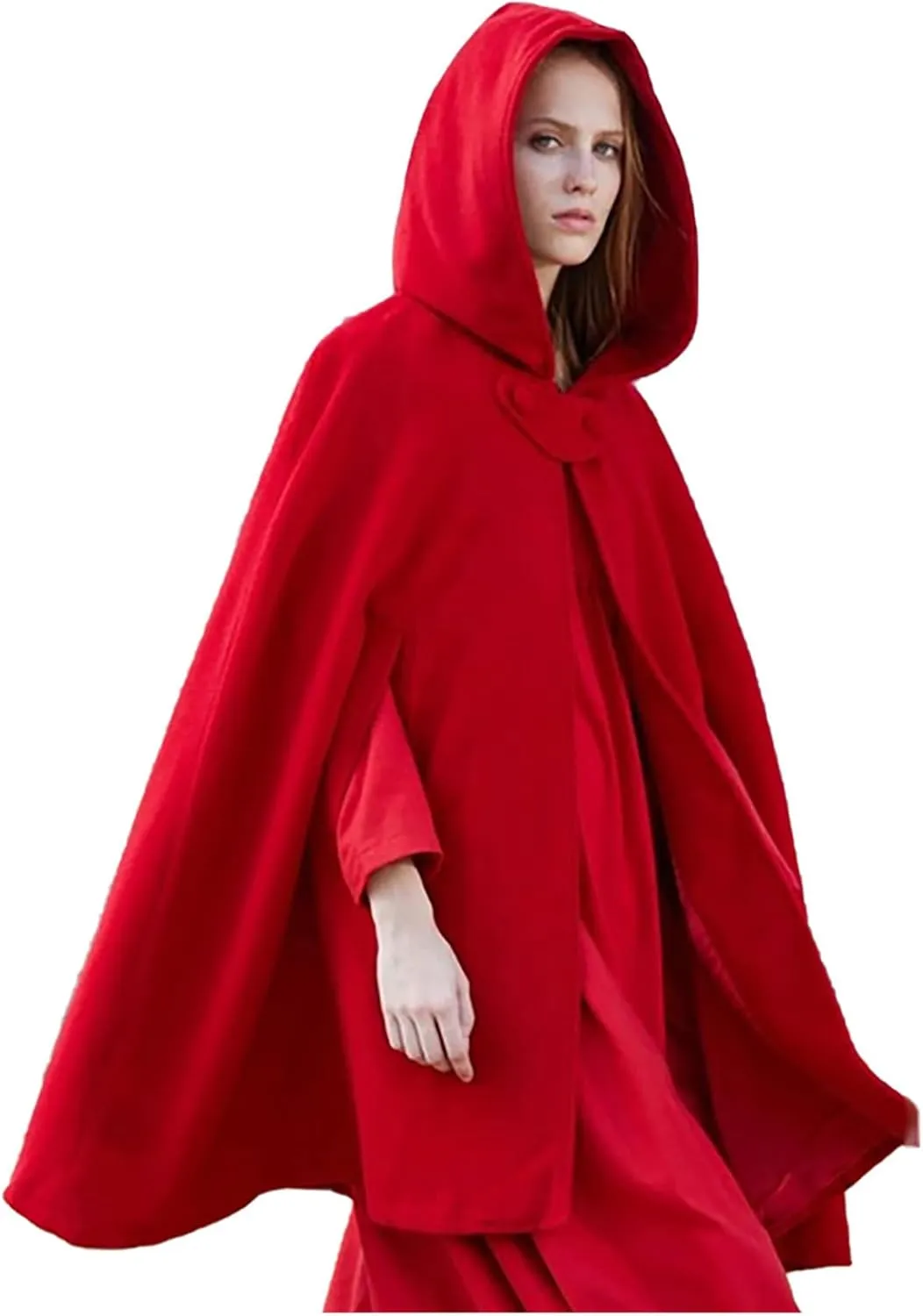 Women Trendy Trench Coat Open Front Cardigan Jacket Hooded Coats Shawl Cape Cloak Mantle Plus Gothic Halloween Cloak