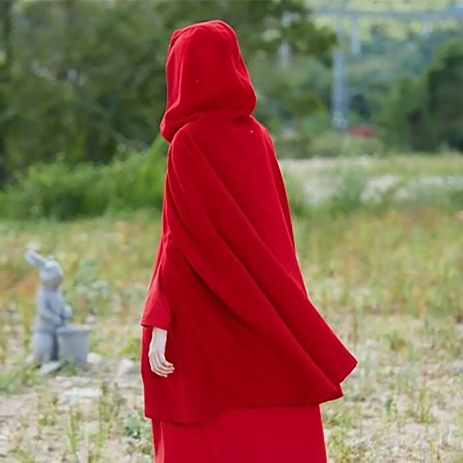Women Trendy Trench Coat Open Front Cardigan Jacket Hooded Coats Shawl Cape Cloak Mantle Plus Gothic Halloween Cloak