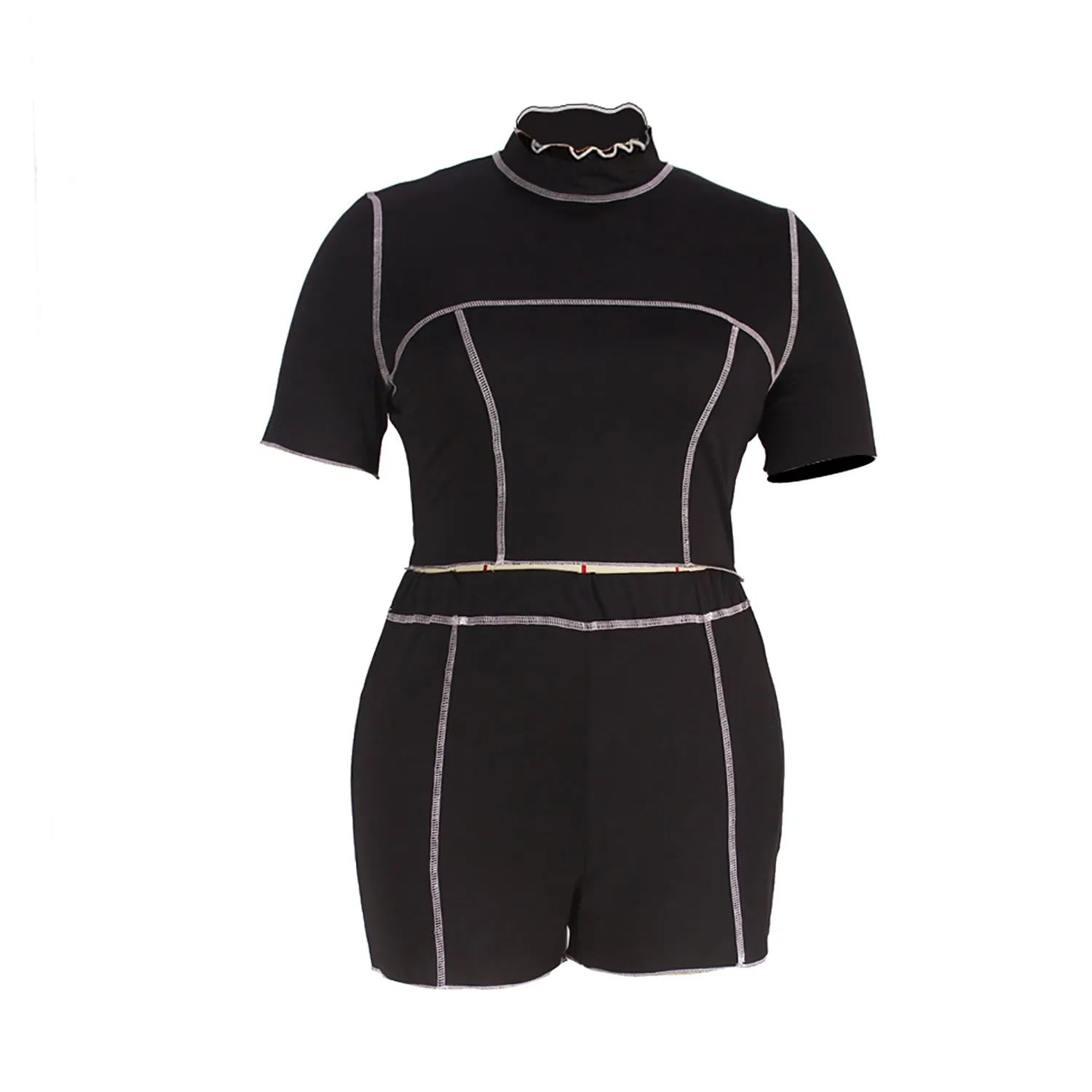 Womens 2 Piece Plus Size Outfit Short Sleeves Tracksuit Leisure Jogger Sportswear Set Activewear