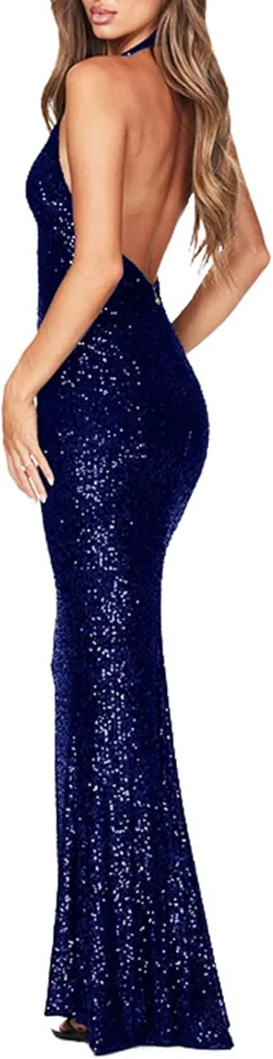 Women's Bodycon Dresses Trendy Dressy Sleeveless Halter Neck Cocktail Dresses Evening Party Evening Birthday Dress