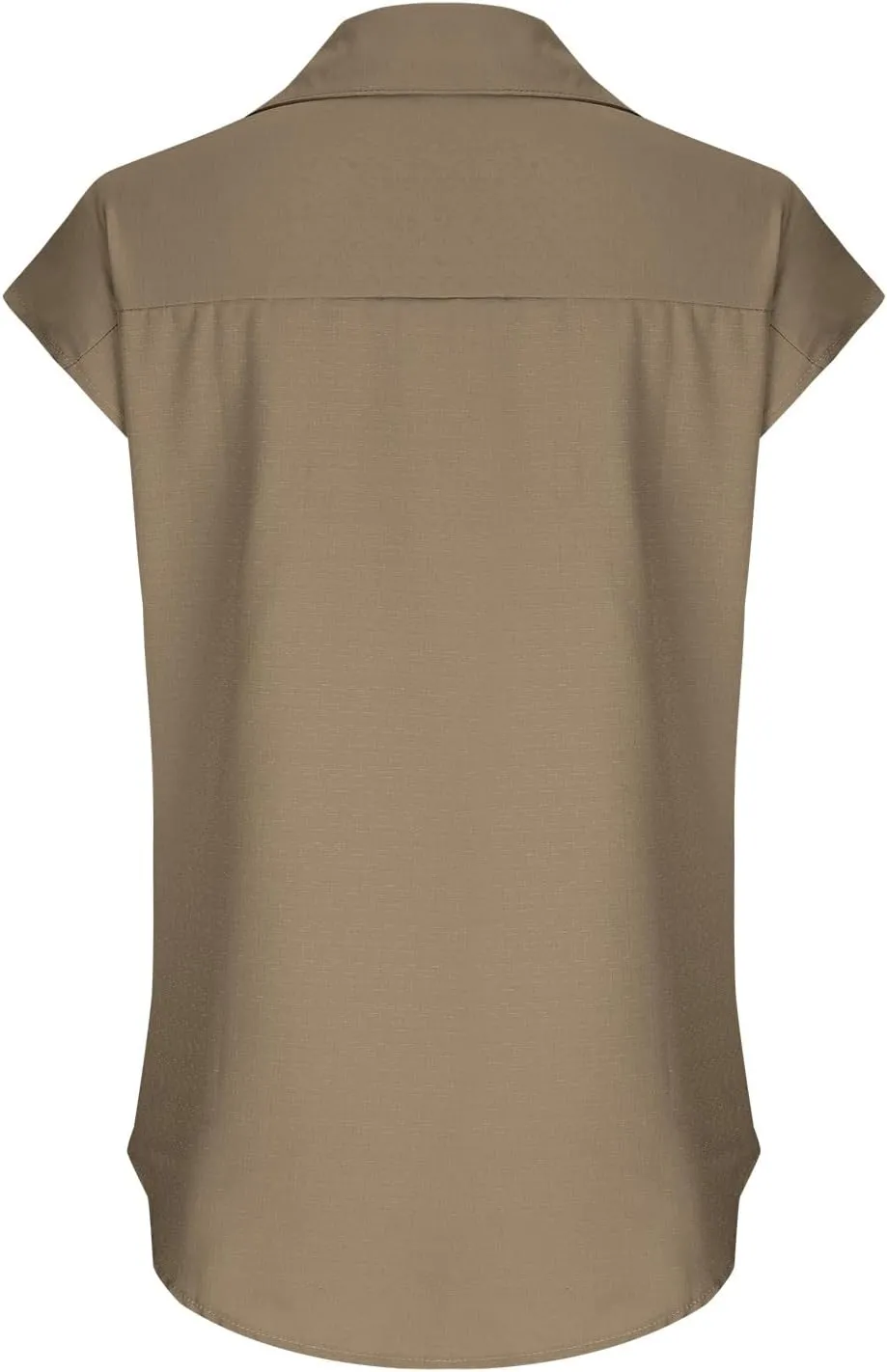 Women's Cap Sleeve Golf Polo Shirt Collared V Neck Tennis Tank Tops UPF 50  Quick Dry Lightweight Casual Athletic Top