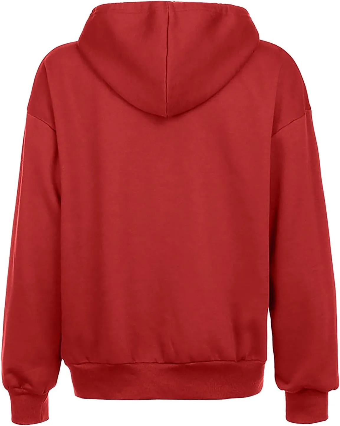 Women's Casual Fall Winter Coats Solid Zip Up Hoodie Fashion Zipper Hooded Blouse Long Sleeve Sweatshirt with Pockets
