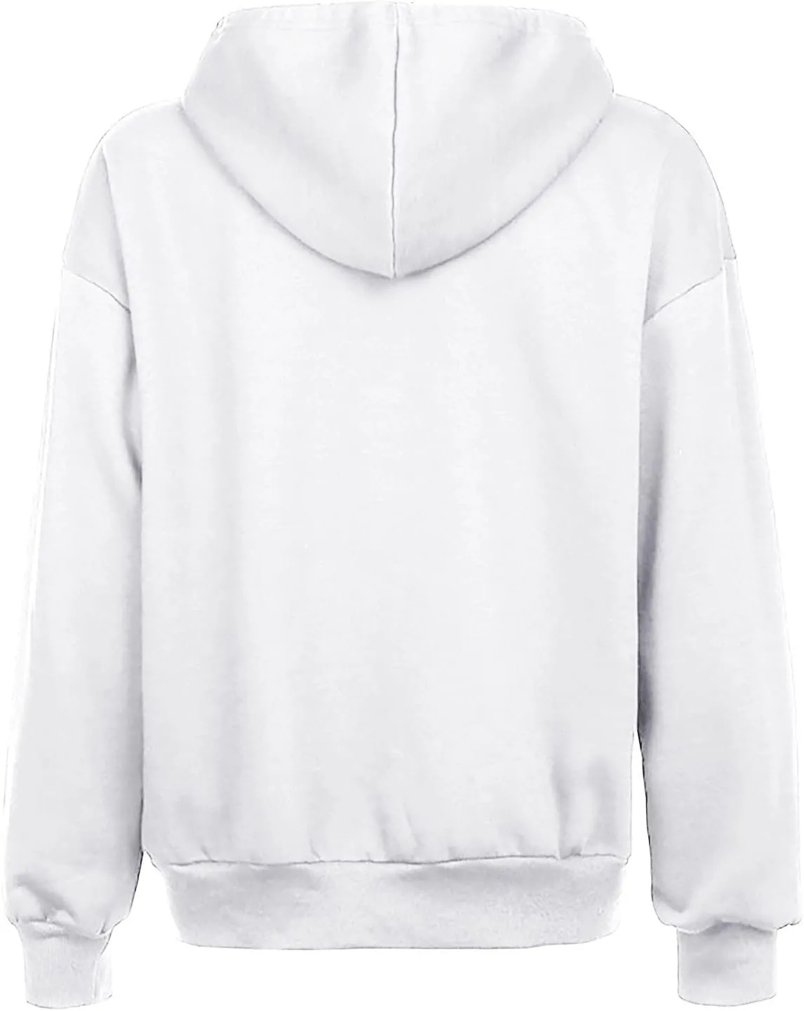 Women's Casual Fall Winter Coats Solid Zip Up Hoodie Fashion Zipper Hooded Blouse Long Sleeve Sweatshirt with Pockets