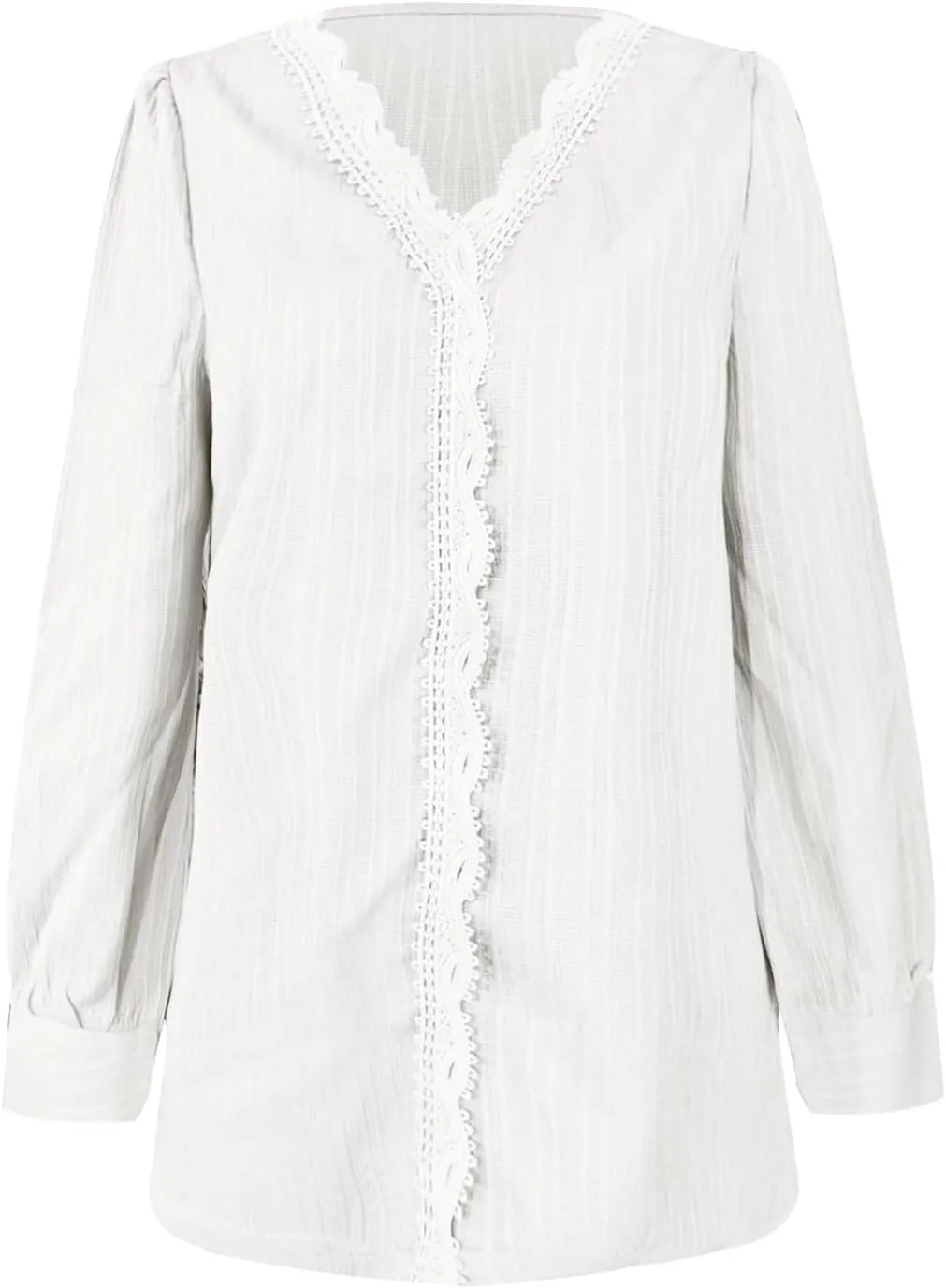 Womens Casual V Neck Tops Spring 2025 Long Sleeve Shirts Basic T Shirts Lightweight Loose T-Shirts Solid Tee Clothes