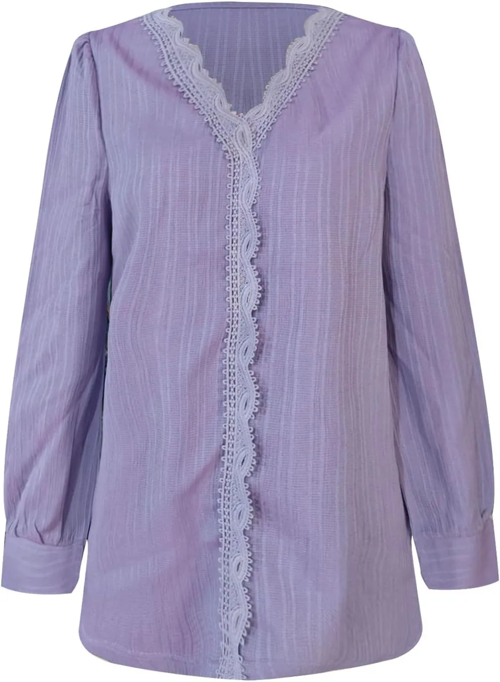 Womens Casual V Neck Tops Spring 2025 Long Sleeve Shirts Basic T Shirts Lightweight Loose T-Shirts Solid Tee Clothes