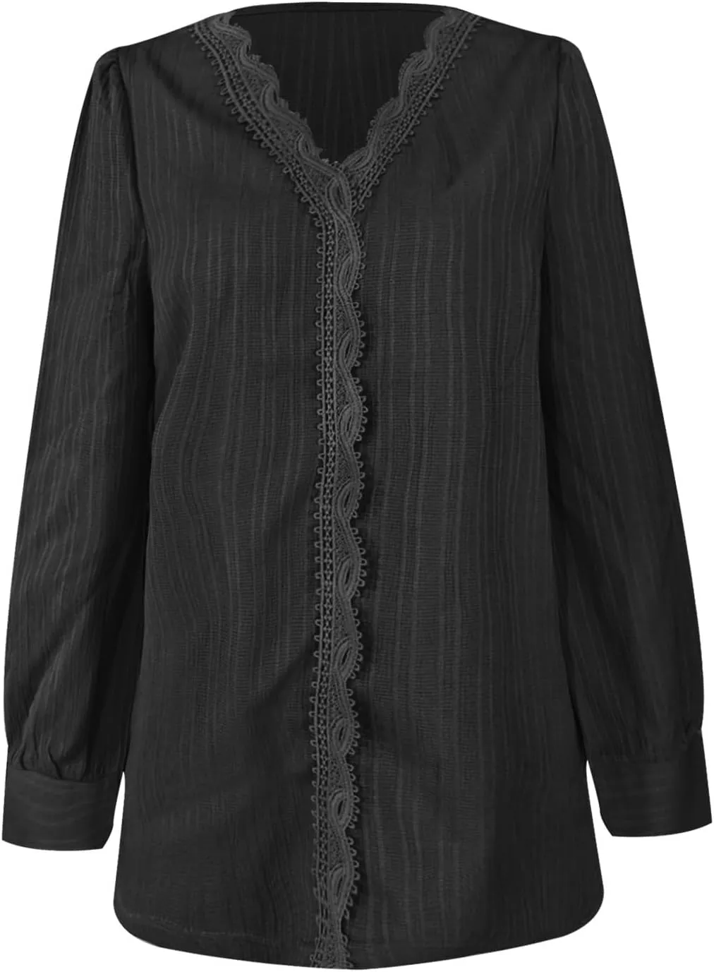 Womens Casual V Neck Tops Spring 2025 Long Sleeve Shirts Basic T Shirts Lightweight Loose T-Shirts Solid Tee Clothes