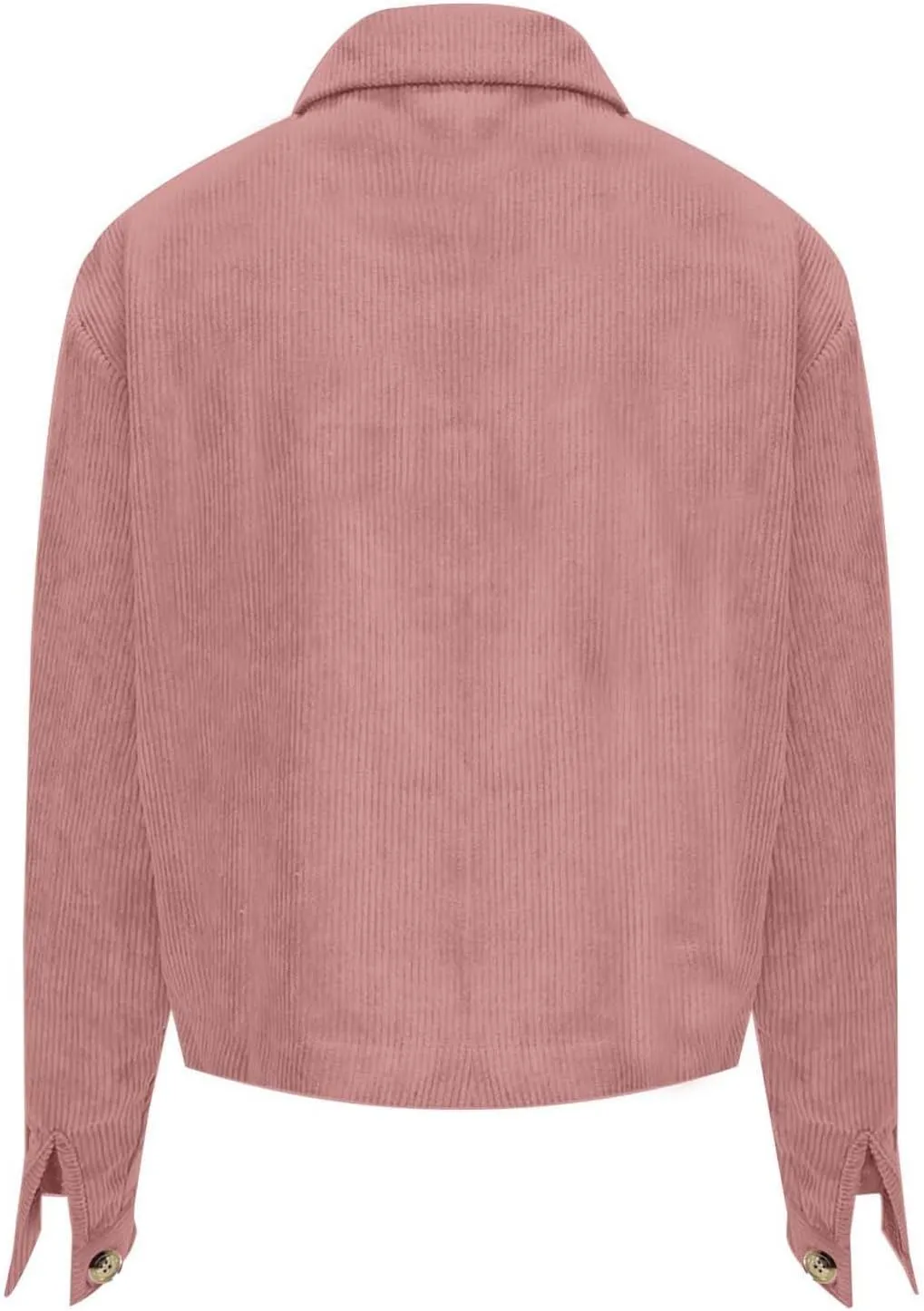 Womens Corduroy Cropped Shackets Button Down Crop Jackets Tops Long Sleeve Shirts Trendy 2025 Fall Winter