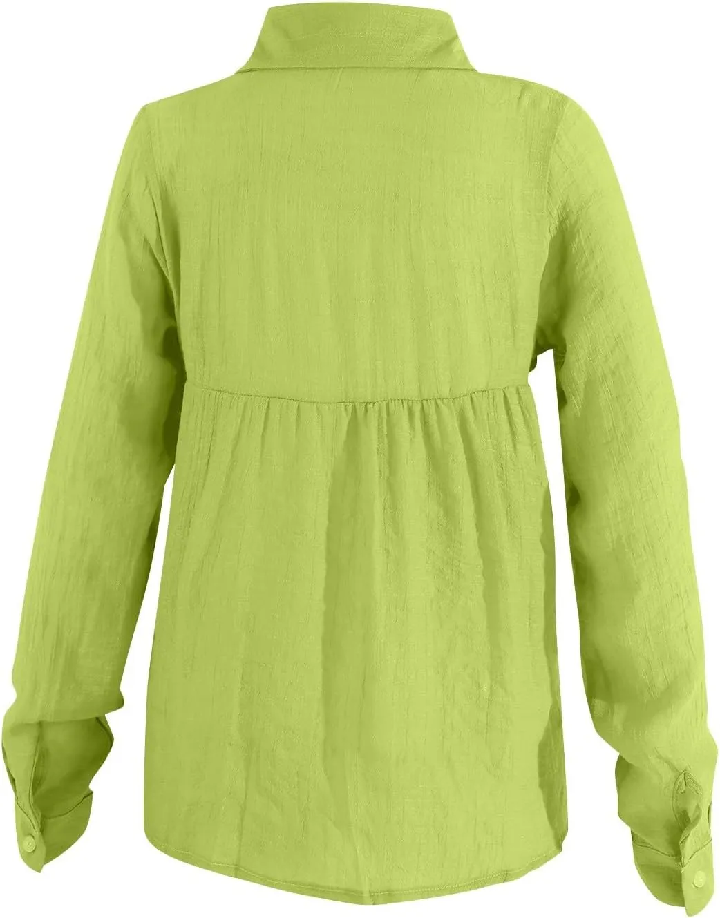 Womens Cotton Linen 3/4 Sleeve Length Y2K Tops Cute Graphic Tee Solid Color Button Down Shirts Oversized Tshirts for Women