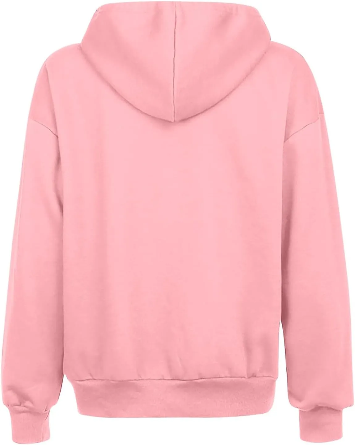 Women's Full Zip Hoodie Sweatshirts Solid Color Casual Long Sleeve Oversized Coats Drawstring With Pocket Outfits