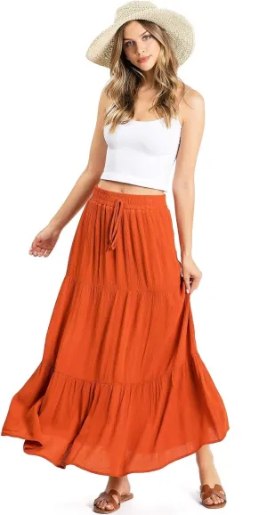Women's Juniors Boho Maxi Skirt