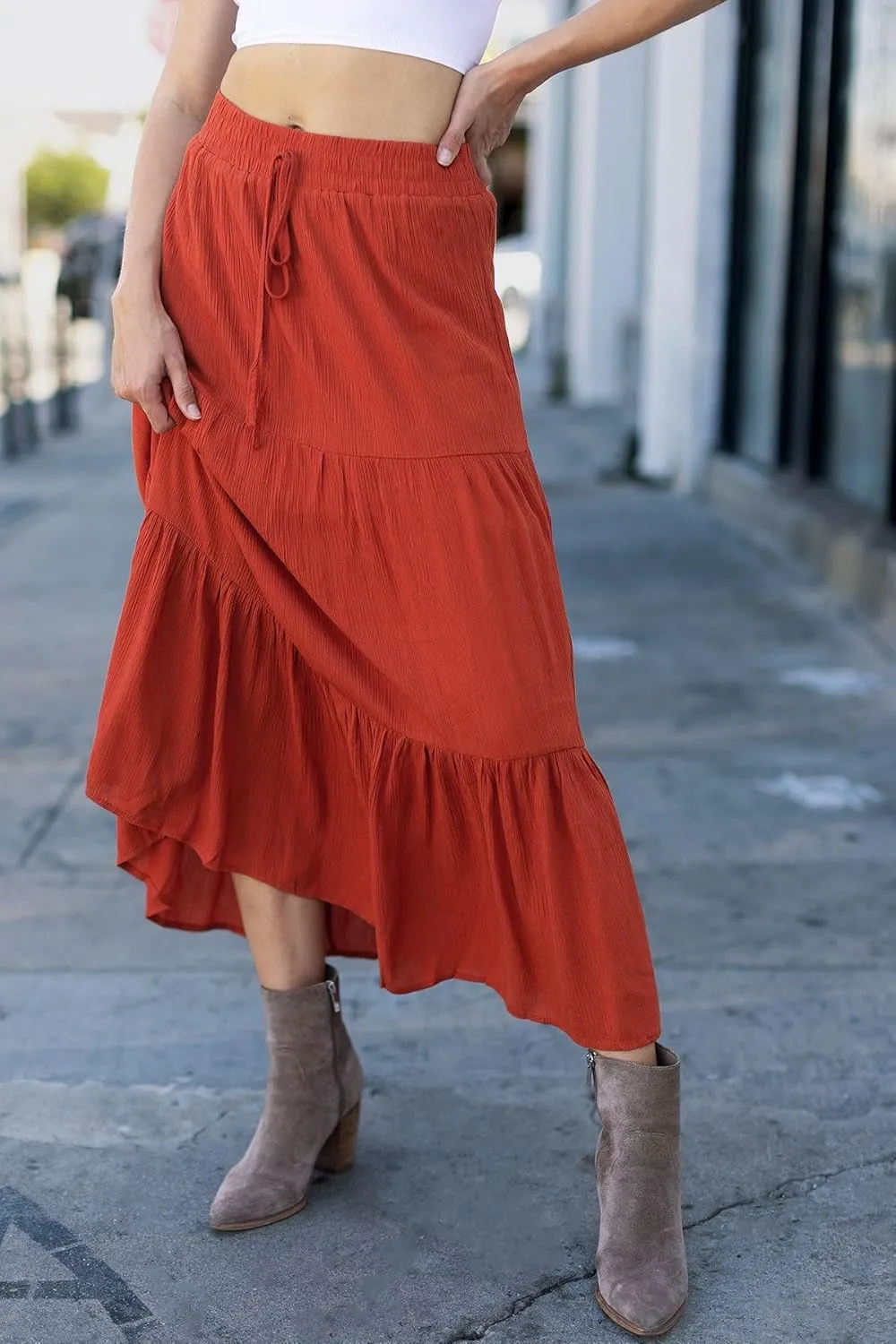 Women's Juniors Boho Maxi Skirt