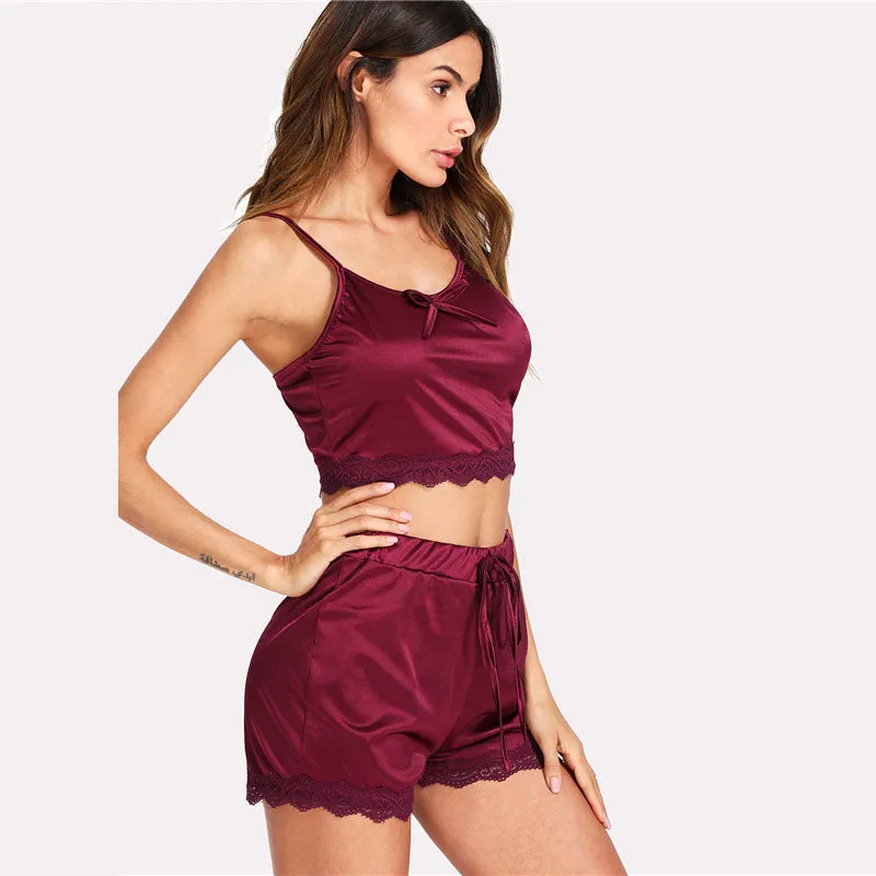 Women's Lace Satin Night Sleepwear