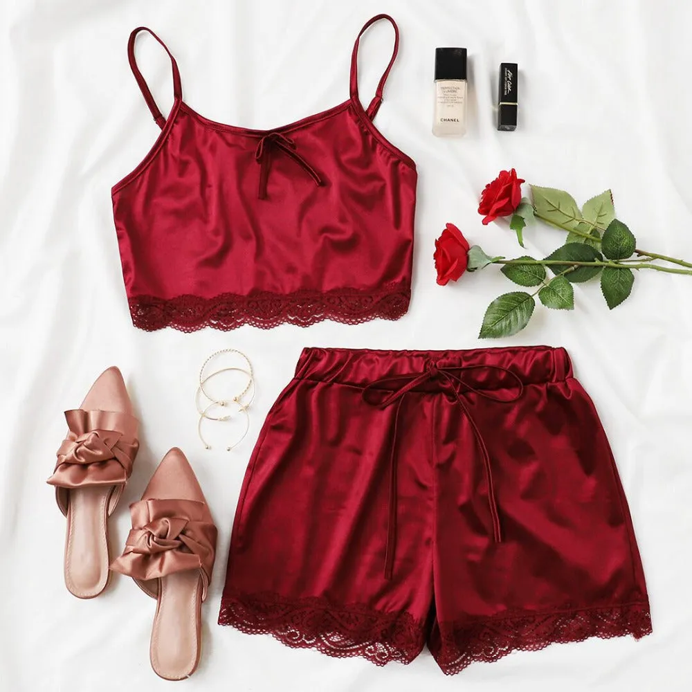 Women's Lace Satin Night Sleepwear
