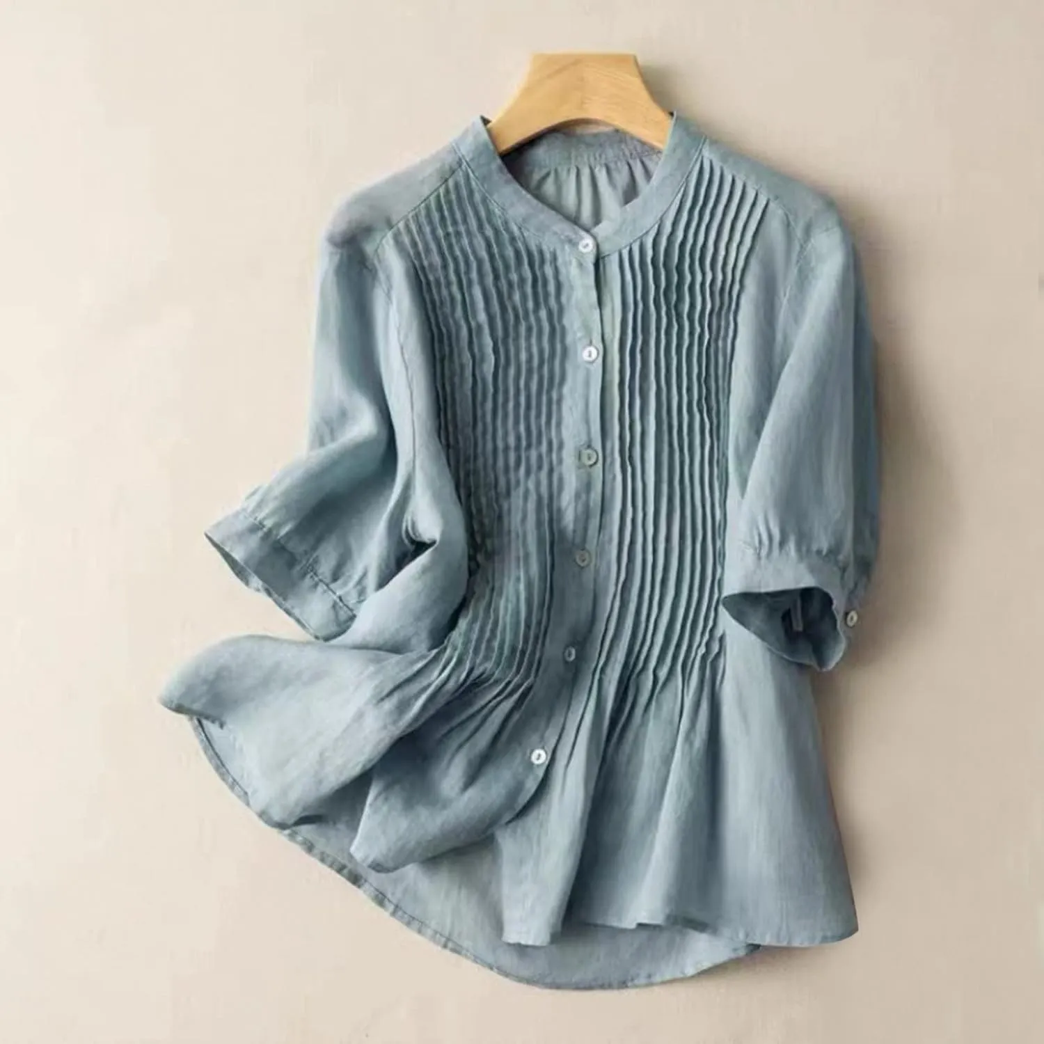 Women's Linen Shirts 2024 Linen Short Sleeved Shirt White Shirt Women Shirts for Women White Dress Shirt Shirts for