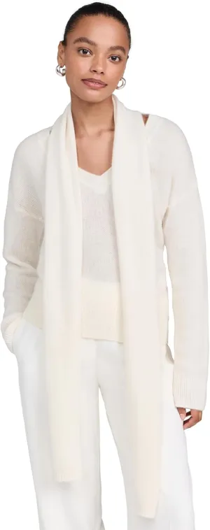 Women's Lofty Cashmere Two Piece V Neck Scarf Set