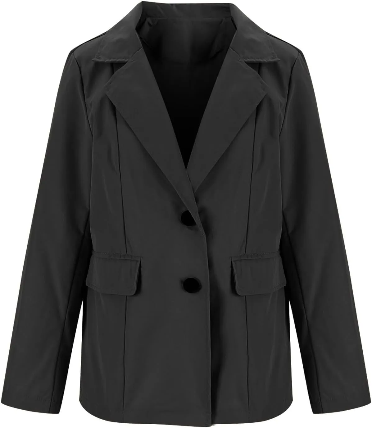 Womens Slim Fit Blazer Work Office Lapel Blazers Fall Winter Long Sleeve Warm Suits Jacket with Pockets