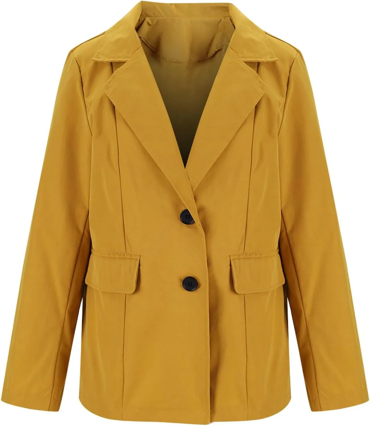 Womens Slim Fit Blazer Work Office Lapel Blazers Fall Winter Long Sleeve Warm Suits Jacket with Pockets