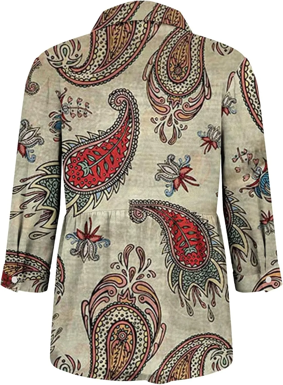 Womens Tops Long Sleeve Short Sleeved Shirt Bat Sleeves Large Size Loose Waisted Cotton Button Down Shirts for