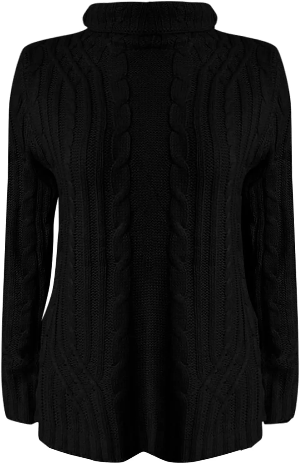 Women's Turtleneck Sweaters Casual Oversized Long Sleeve Color Block Side Slit Pullover Ribbed Knit Jumper Tops