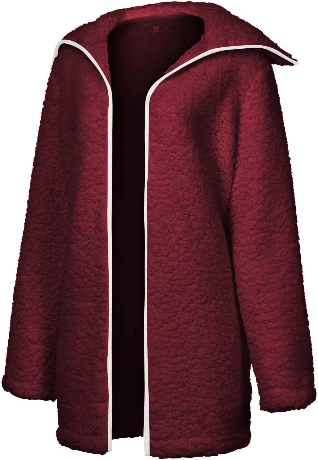 Womens Warm Winter Coats Fashion Faux Coat Cardigan Solid Lamb Cashmere Sherpa Jackets Long Sleeve Outerwear