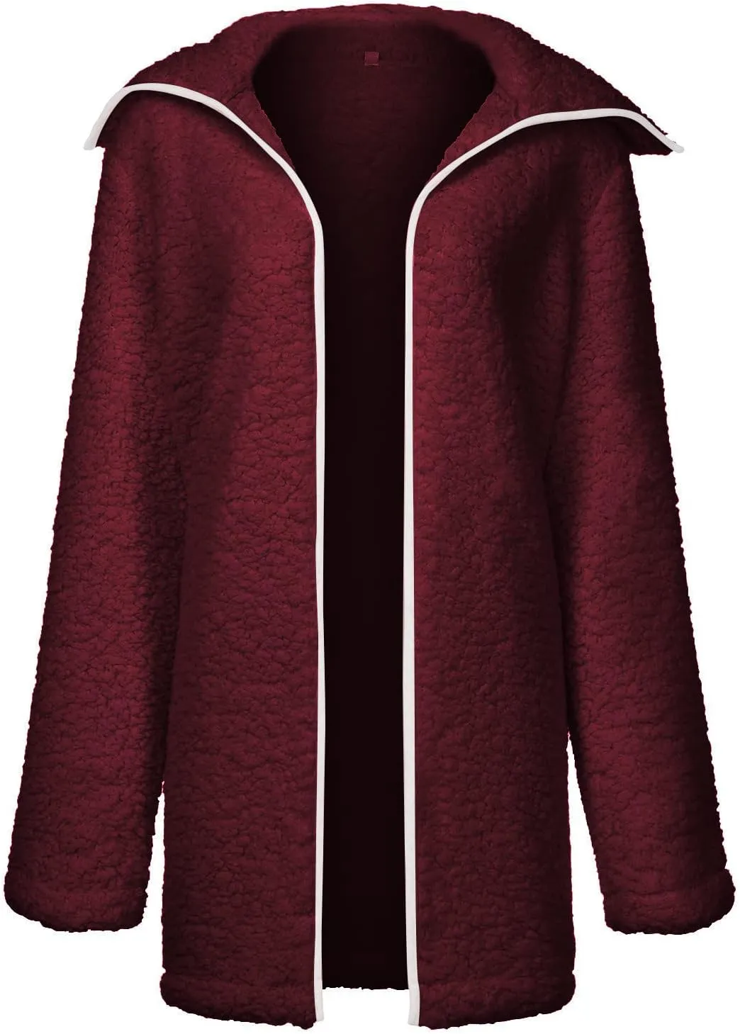 Womens Warm Winter Coats Fashion Faux Coat Cardigan Solid Lamb Cashmere Sherpa Jackets Long Sleeve Outerwear