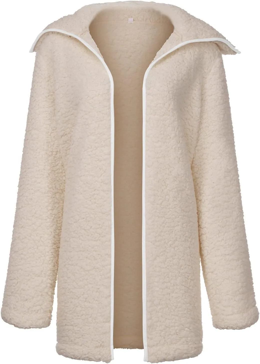 Womens Warm Winter Coats Fashion Faux Coat Cardigan Solid Lamb Cashmere Sherpa Jackets Long Sleeve Outerwear