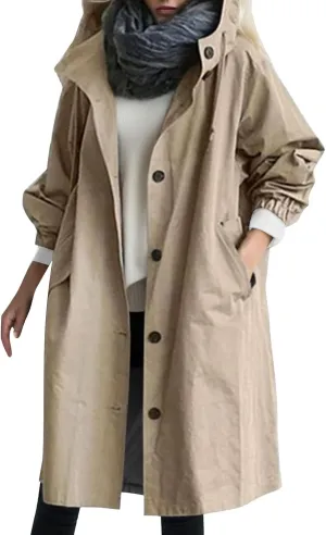 Women's Winter Overcoat Mid-Long Stand Collar Single Breasted Coat Outerwear