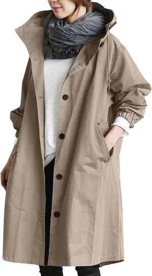 Women's Winter Overcoat Mid-Long Stand Collar Single Breasted Coat Outerwear