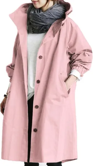 Women's Winter Overcoat Mid-Long Stand Collar Single Breasted Coat Outerwear