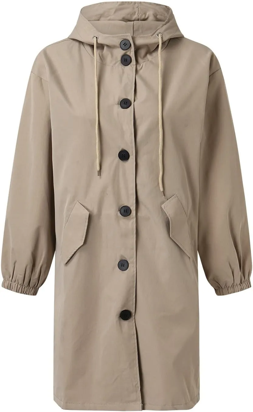 Women's Winter Overcoat Mid-Long Stand Collar Single Breasted Coat Outerwear